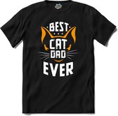 Best Cat Dad Ever | Katten - Kat - Cats - T-Shirt - Unisex - Zwart - Maat 4XL