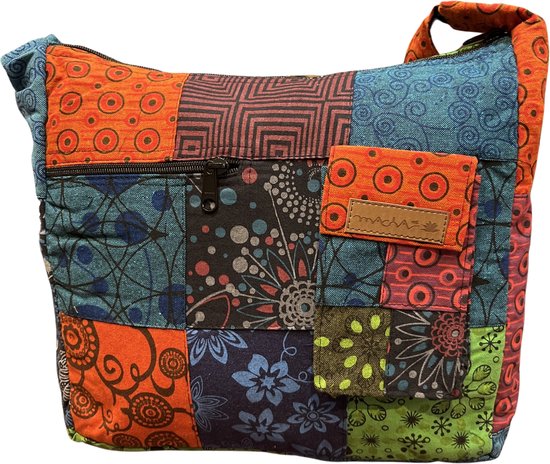 MACHA dames ethno sac à bandoulière sac à bandoulière sac à bandoulière en coton style indien Ethno