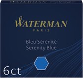 Waterman-vulpeninktpatronen | kort 'internationaal' | Serenity Blue | 6 stuks