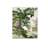 PosterDump - Affiche Vintage Grue et Toucan dans la Jungle Milieu - Affiche Jungle / Safari - Chambre Enfant / Chambre Chambre de bébé - 40x30cm