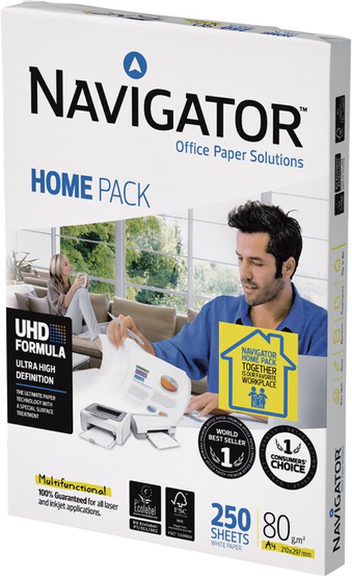 verteren kleermaker matras Kopieerpapier Navigator Homepack A4 80gr wit 250vel | bol.com