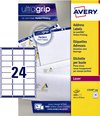 Avery etiketten QuickPEEL  formaat 635 x 339 mm (b x h) 6.000 stuks 24 per blad