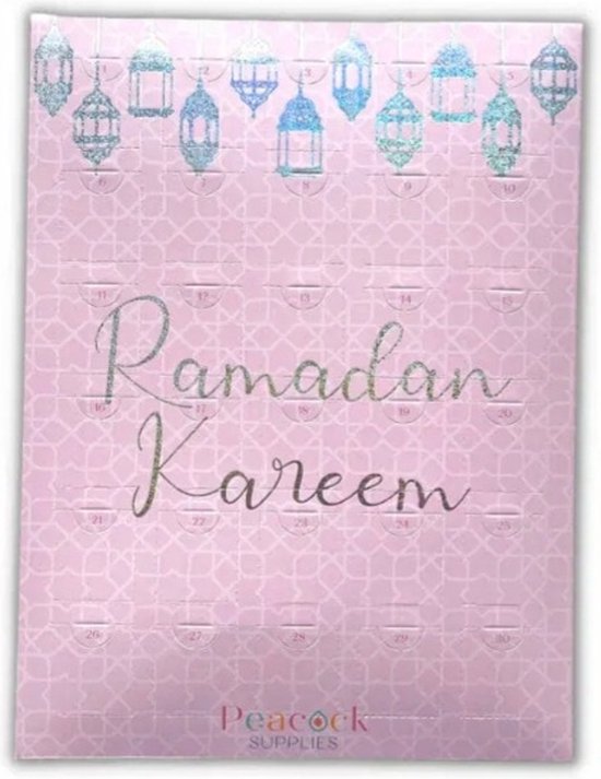 HOWAF Ramadan Advent Calendar,Ramadan Mubarak Reusable Fabric Advent Calendar 30 Pockets Ramadan Calendar Ramadan Countdown Hanging Calendar,Eid Ramadan Decorations for Home, Multicolor, 10 x 10