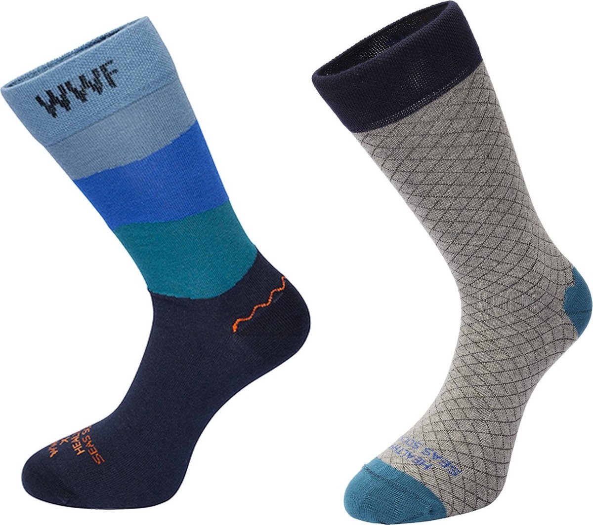 OneTrippel - Healthy Seas Socks - Heren sok - 2 Paar - Buri en WWF - EUR 41-46