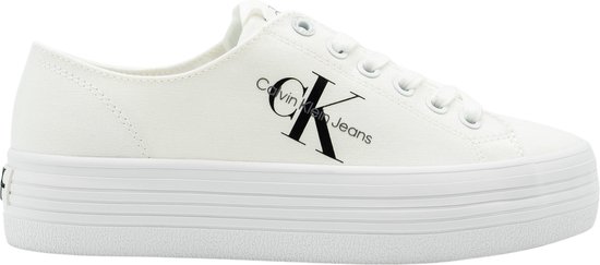Calvin Klein Vulc Flatform Lage sneakers - Dames - Wit 39 | bol.com