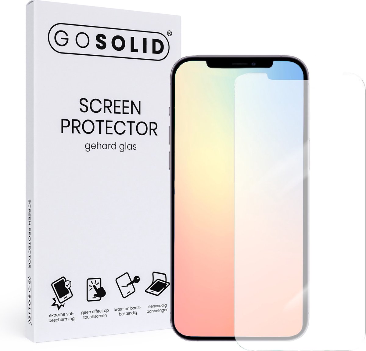 GO SOLID! ® Screenprotector geschikt voor Apple iPhone 11 Pro - gehard glas