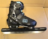 Playlife schaatsen unisex zwart-lichtblauw mt 33-36