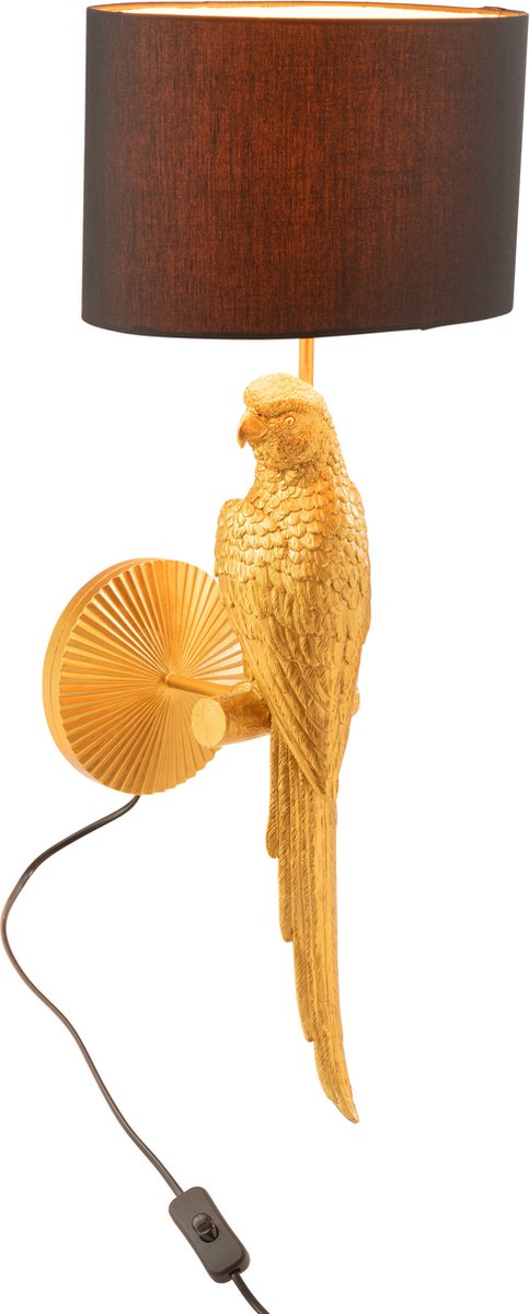 J-Line wandlamp Vogel - muurlamp - polyresin - goud