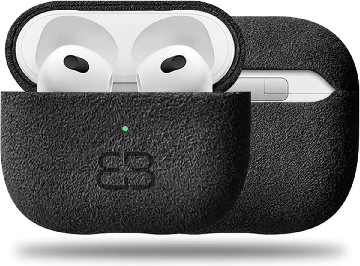 BUGOLINI Alexius - Alcantara Case Hoes Geschikt Voor Apple Airpods 3 - 9002 Alcantara Italy – Zwart