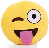Oreiller décoratif Emoji émotionnel - Langue - smiley - autocollants smiley - oreillers - oreillers salon