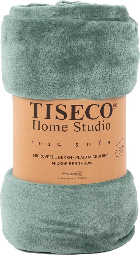 Tiseco Home Studio - Plaid COSY - microflanelle - 220 g/m² - 180x220 cm - Greensage