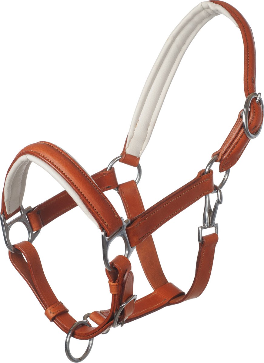 MHS Leren Halster Mocca Cob Bruin-Wit