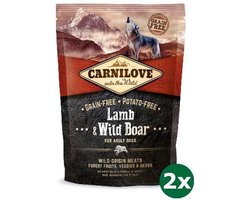 2x1,5 kg Carnilove lamb / wild boar adult hondenvoer