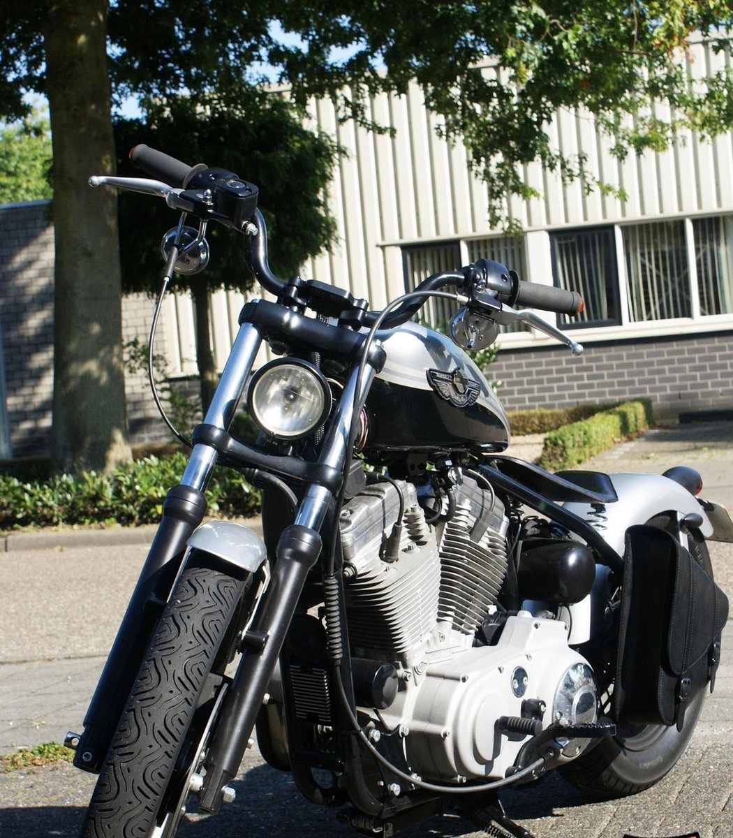D3SD - softail motortas -swingarm tas - small – Alligator zwart