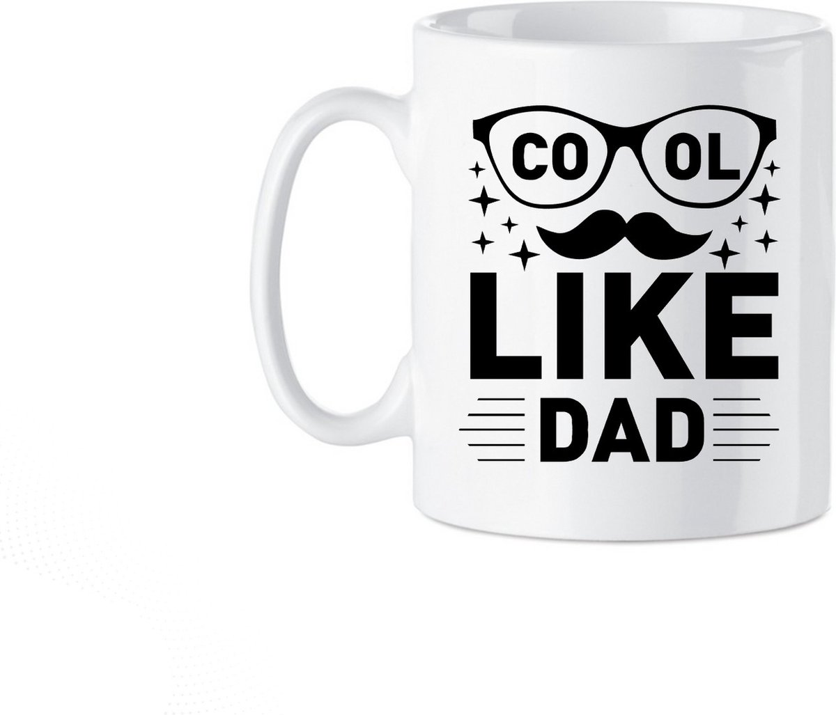 Bedrukte Beker Cool - Papa - Quote Vaderdag - Verjaardag -Opa - Koffie Mok Dad -Gepersonaliseerd Cadeau Mug