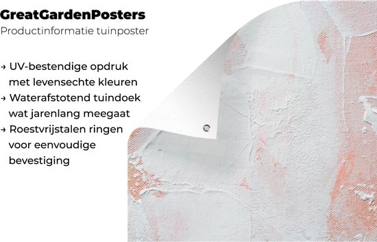 Affiche jardin - Toile Posters de jardin extérieur - Peinture - Abstrait - Design - 80x120 cm - Jardin