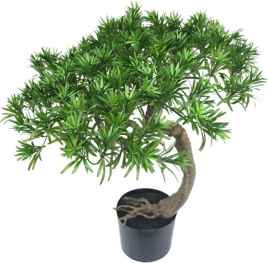 Greenmoods Kunstplanten - Kunstplanten - Kunst Bonsai Pine - Zijde - 55 cm