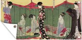 Tuinposter Japan - Vrouw - Kimono - 60x30 cm - Tuindoek - Buitenposter