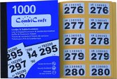 CombiCraft Nummerblok, dubbelnummers, lootjes of garderobenummers - 6000 stuks