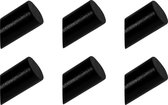 QUVIO Kapstok - Set van 6 - Kledinghangers - Wandkapstok - Wand haakje - Kapstokken - Ophanghaakjes - Muurhaakjes - Ophangsysteem - Zwart - Diameter 3 cm