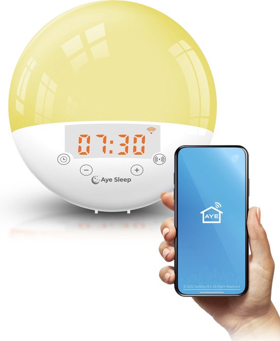 AyeWay ® Wake-up Light – Réveils numériques – Radio-réveil – Avec veilleuse  –... | bol.com