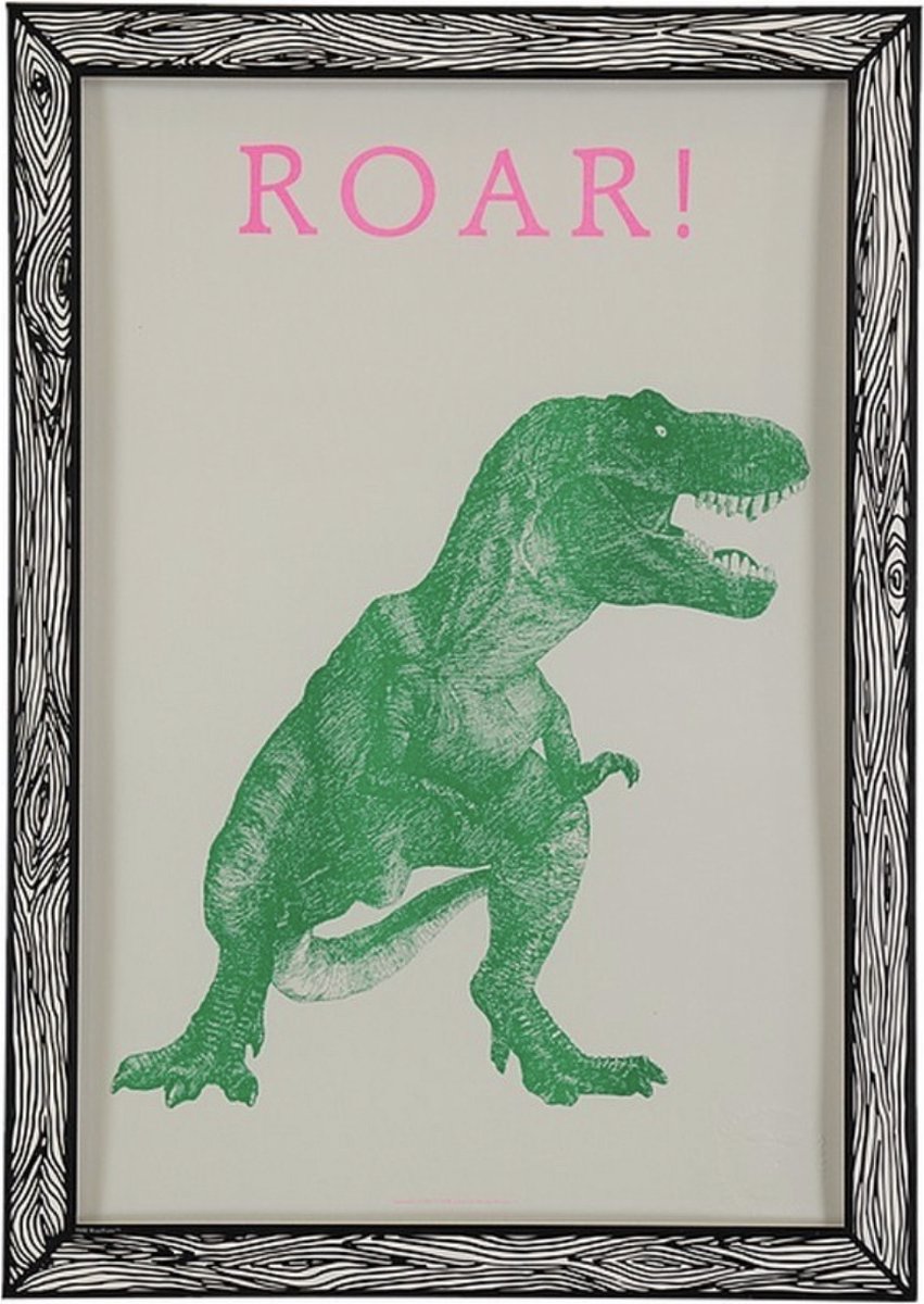 The A3 Print “ROAR” by Marke Newton Riso print A3 in envelope printed with plastic window ready to hang on