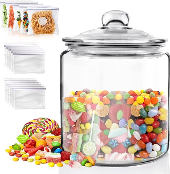 Acheter Pot de stockage APS Woody récipient en verre haute qualité avec couvercle bois Le joint silicone permet conserver plus longtemps l'arôme du contenu 2 litres, ? Comparer chez
