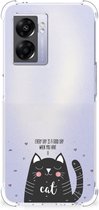 Coque de téléphone OPPO A77 5G | Coque en silicone A57 5G avec bordure transparente Cat Good Day