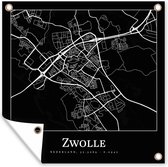 Tuinposters Stadskaart - Kaart - Zwolle - Plattegrond - 50x50 cm - Tuindoek - Buitenposter