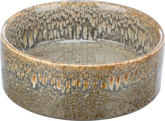 Trixie voerbak / drinkbak keramiek bruin 13x13 cm 400 ml