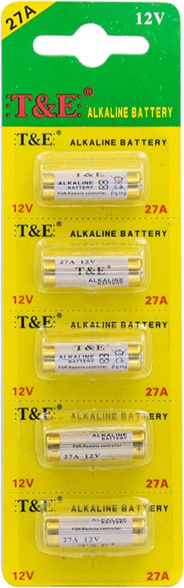 27a 12v hoge capaciteit alkaline batterijen - 5 stuks | bol.com
