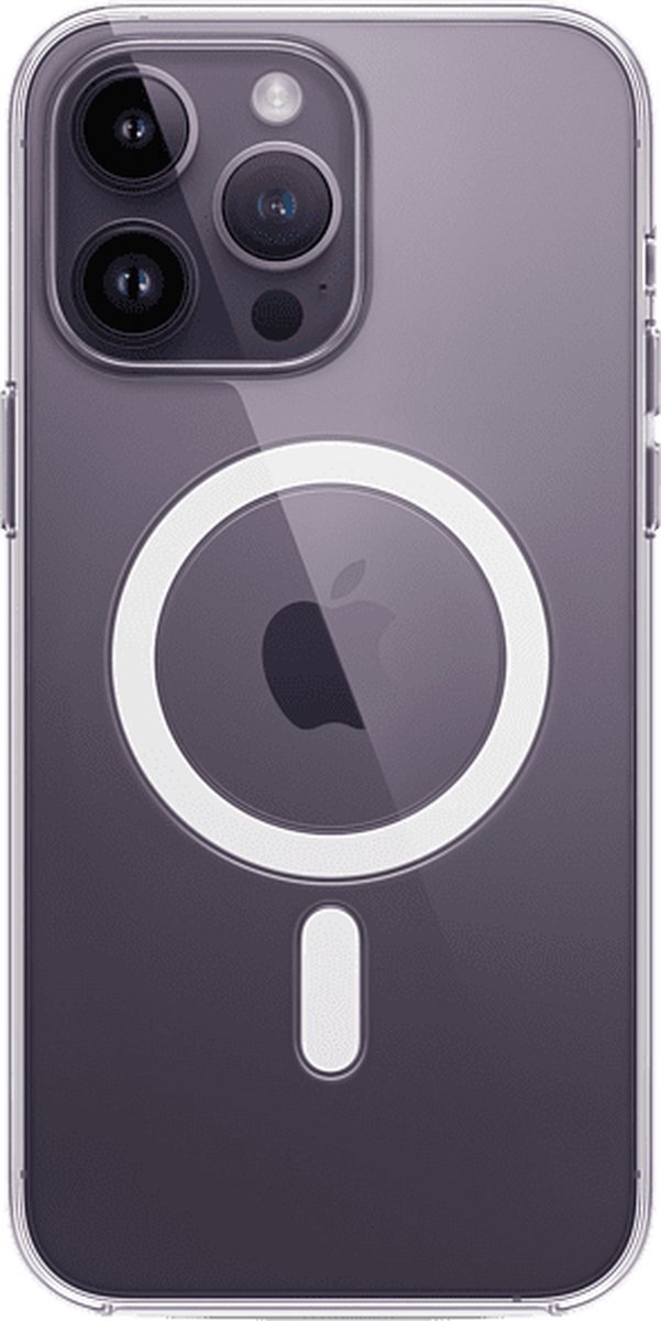 iPhone 14 Pro Max hoesje met MagSafe – Transparant - voor Apple Oplader - Doorzichtig - EXTRA bescherming