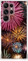 Anti-shock Hoesje met foto Geschikt voor Samsung Galaxy S23 Ultra Telefoon Hoesje met doorzichtige rand Vuurwerk