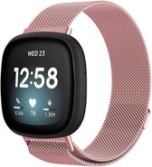 iMoshion Bandje Geschikt voor Fitbit Versa 3 Maat S - iMoshion Milanees magnetische band - Roze