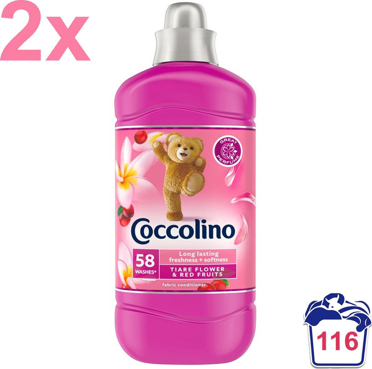 Coccolino Creations Tiare Flower & Red Fruits - Wasverzachter - 2,9L - 116 Wasbeurten