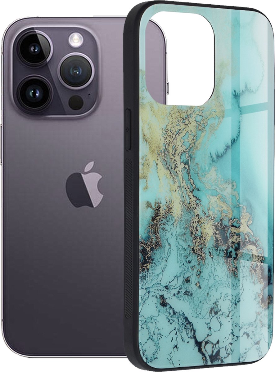 Techsuit - Glas Series - iPhone 14 Pro Max - Blue Ocean - Hoesje