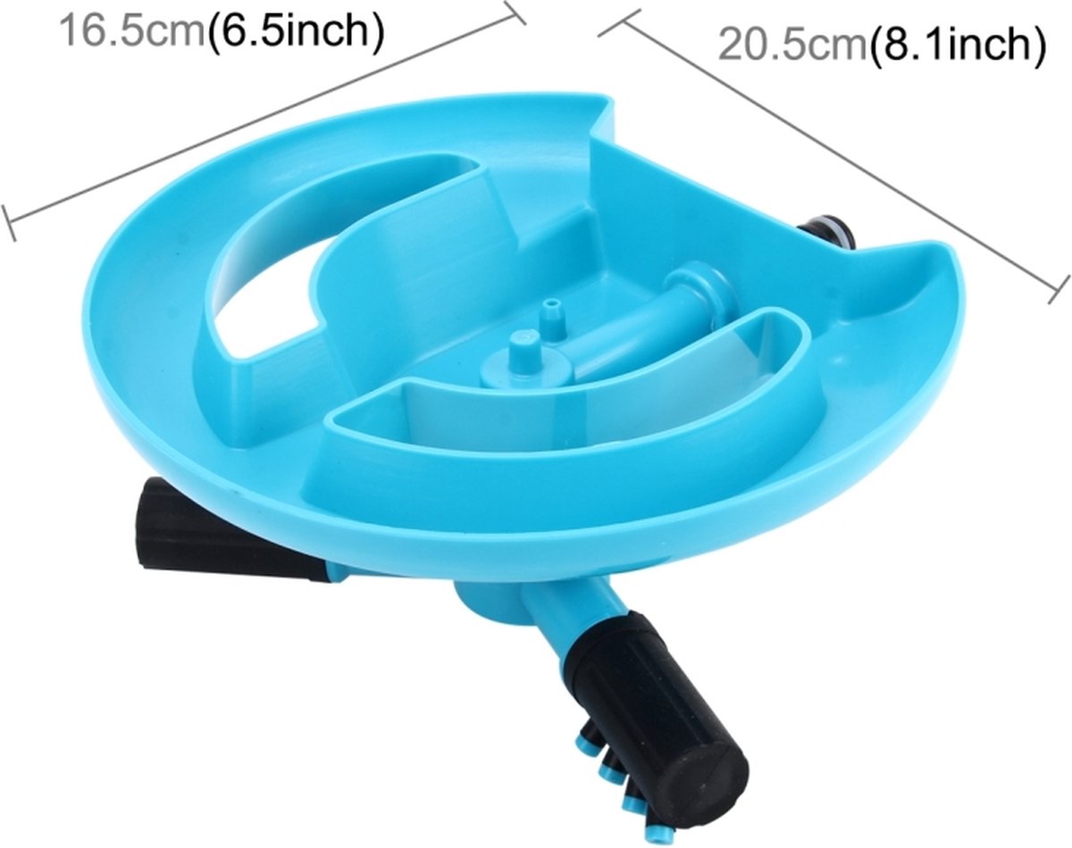 Tuin automatische roterende mondstuk 360 graden roterende automatische sproeier Tuin gazon besproeiingsmondstuk, toepasbaar voor 1/2 inch waterleidingen (blauw)