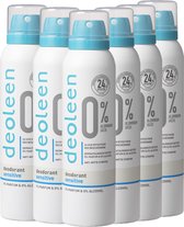 Deoleen 0% aluminium - Aerosol Sensitive - Deodorant - 150 ml 6 pack