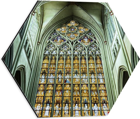 WallClassics - Dibond Hexagon - Kloosterkerk - Duitsland - 40x34.8 cm Foto op Hexagon (Met Ophangsysteem)