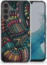 Telefoon Hoesje Geschikt voor Samsung Galaxy A34 Hoesje Bumper Aztec