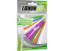 Lignum Golf Tees 82 mm 12 stuks (neon mix)