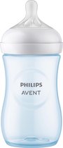 Bol.com Philips Avent Natural Response Babyfles - Blauw - 1 Fles - 260 ml - 1+ maanden - Snelheid 3-speen - SCY903/21 aanbieding