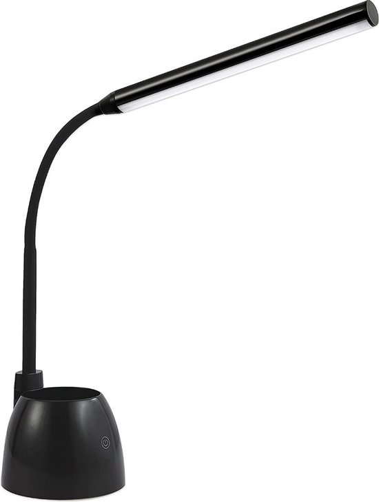 Lumare LED-bureaulamp Dimbaar 6W 480 Lumen Zwart Kantoor tafellamp 3 helderheidsniveaus Oogbesparende energie-efficiënte leeslamp Bedlamp Tafellamp 2700K Warm White