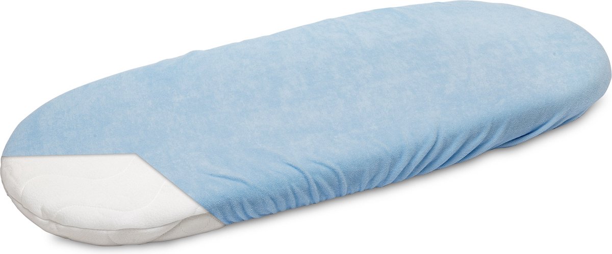 Sensillo Baby Kinderwagen Matras Hoeslaken - 35 x 70 cm - Badstof - Blauw - Matrashoes kinderwagen