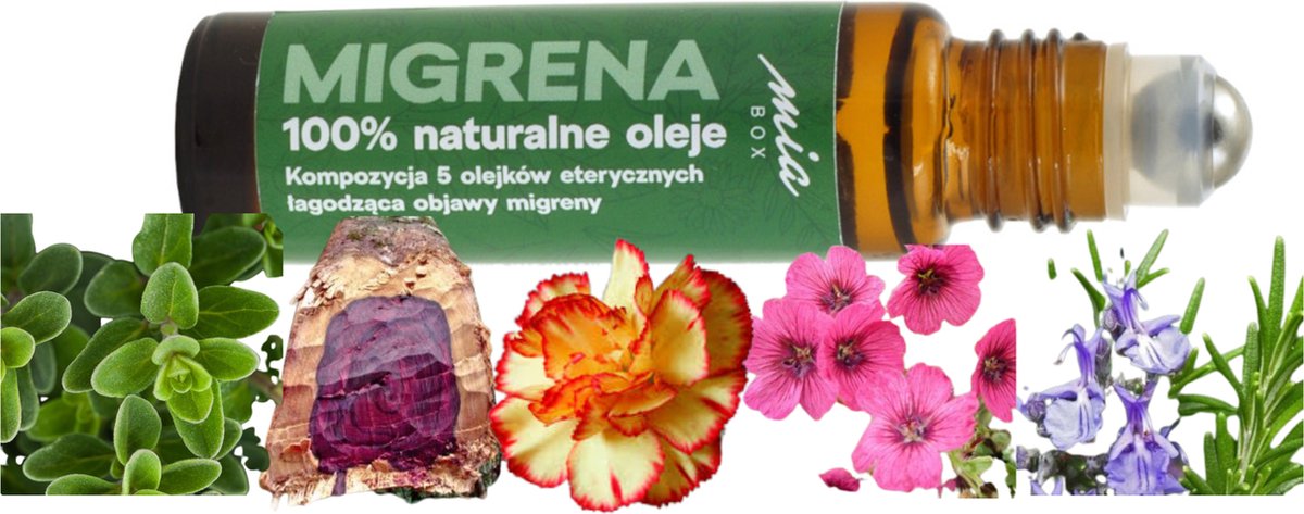 Goedkoopste Mia Box Zuivere en Natuurlijke Etherische Oliën Migraine Roller - 10 ml - Bevat 5 Essentiële Oliën ter Verlichting van Migraine - Aromatherapie