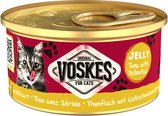 24x Voskes Kattenvoer Nat Tonijn met Geelstaart 85 gr