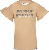No Way Monday-Girls T-shirts ss- Camel - Maat 134