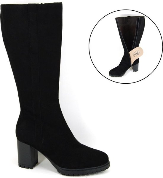 Stravers - Bottes femmes longues confortables avec profil de talon Semelle Taille 42 Bottes pour femmes de grande taille