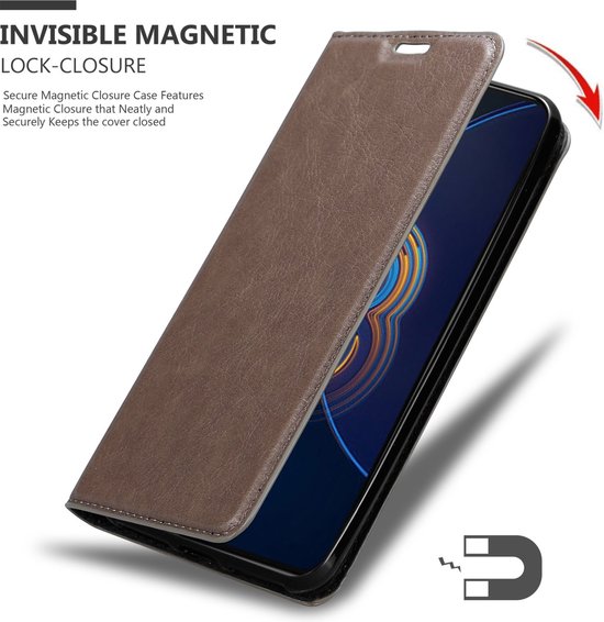 Coque Cadorabo pour Asus ZenFone 8 FLIP COFFEE BROWN - Pochette de protection à fermeture aimantée