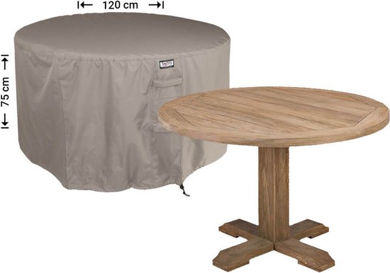 Housse pour table de jardin ronde Ø : 120 cm & H : 75 cm - Housse table de  jardin 